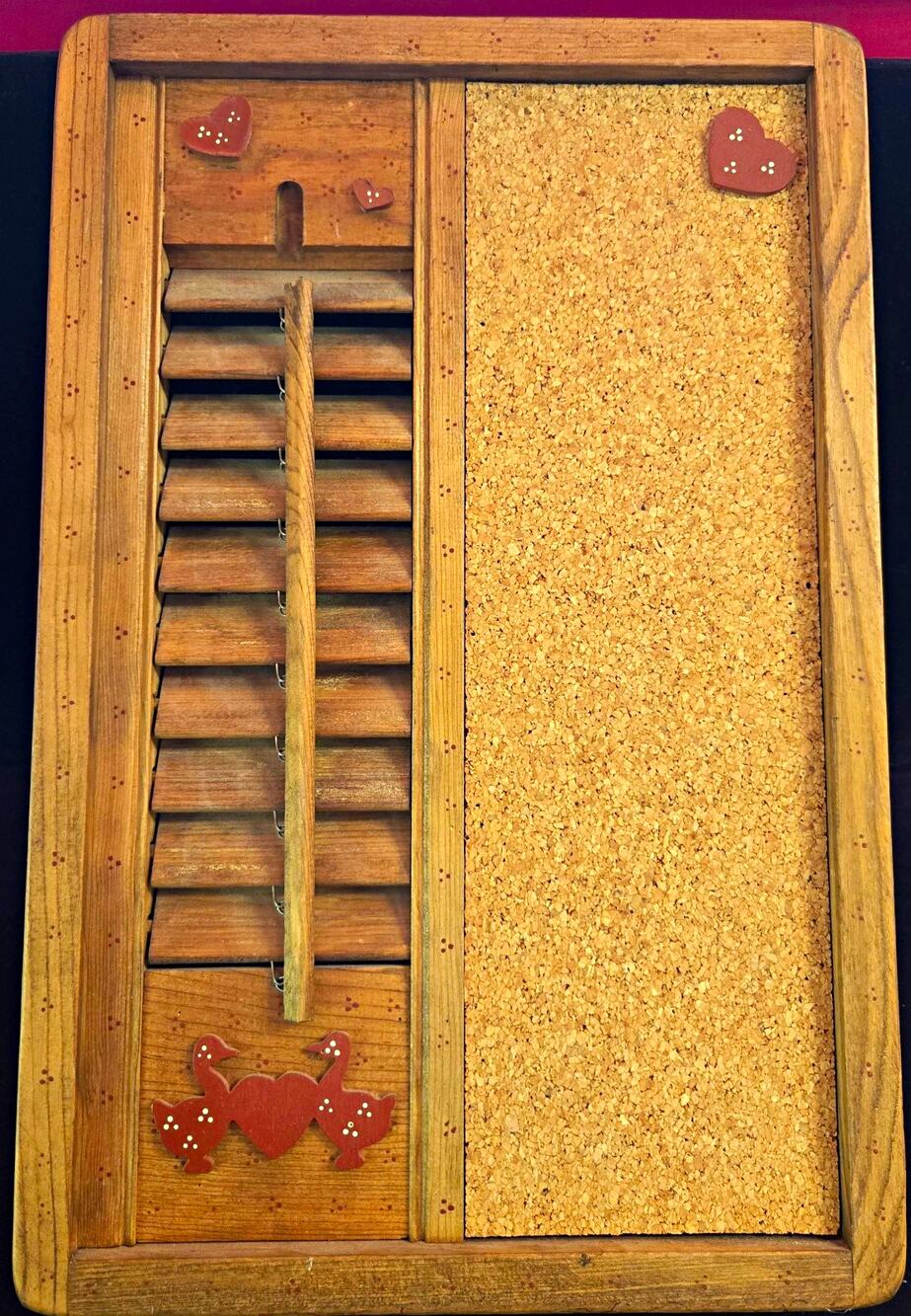 Vintage Country Cork Bulletin Board Sign Cottagecore Geese 17.5×11.5